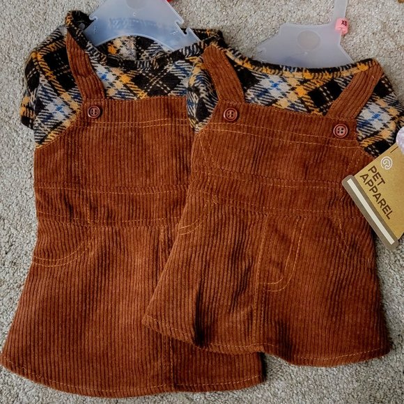 Pet Dress Dog or Cat Corduroy Brown xs ea. New w/ Tag! - Picture 2 of 8